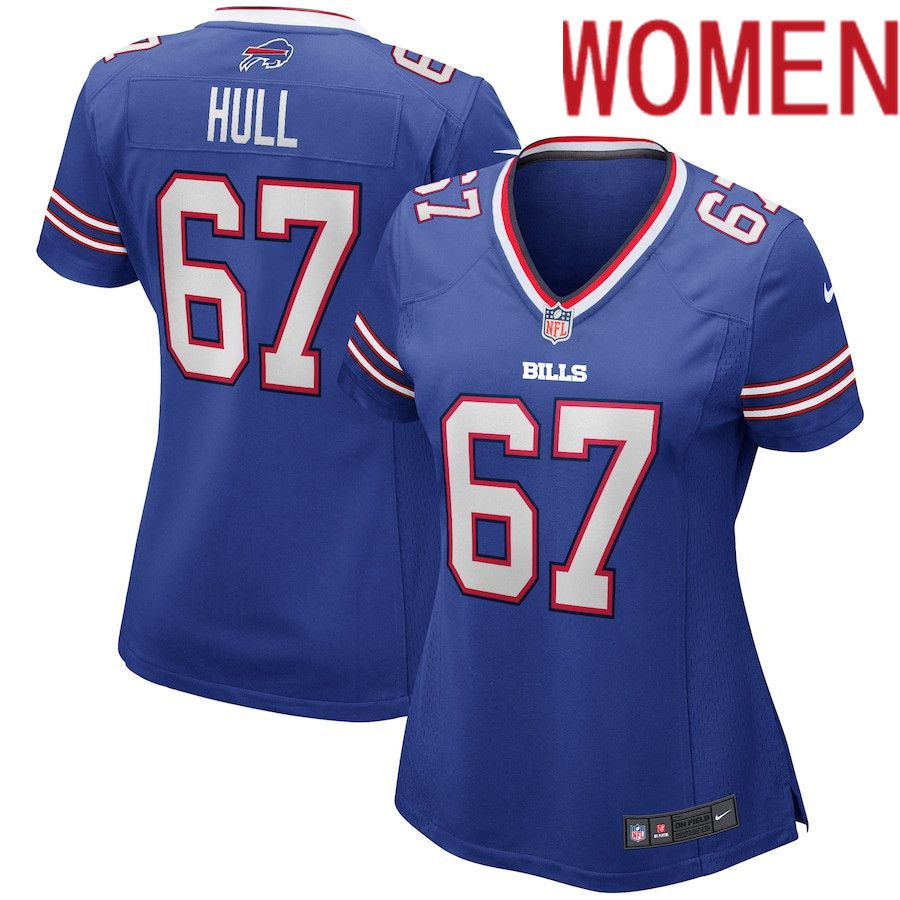 Women Buffalo Bills #67 Kent Hull Nike Royal Game Retired Player NFL Jersey
